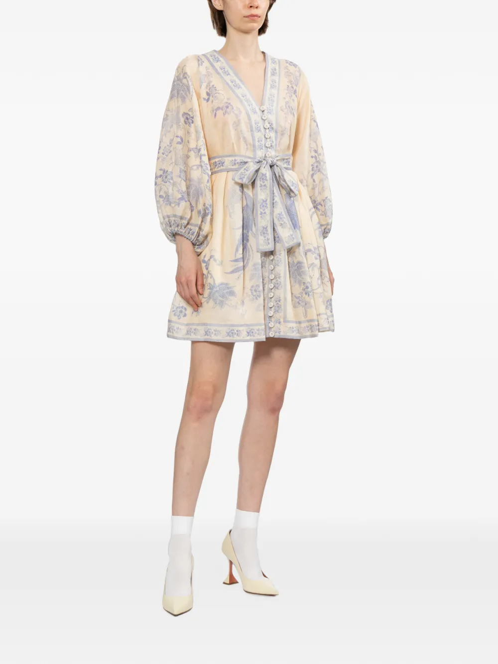 ZIMMERMANN Jurk met bloemenprint Beige