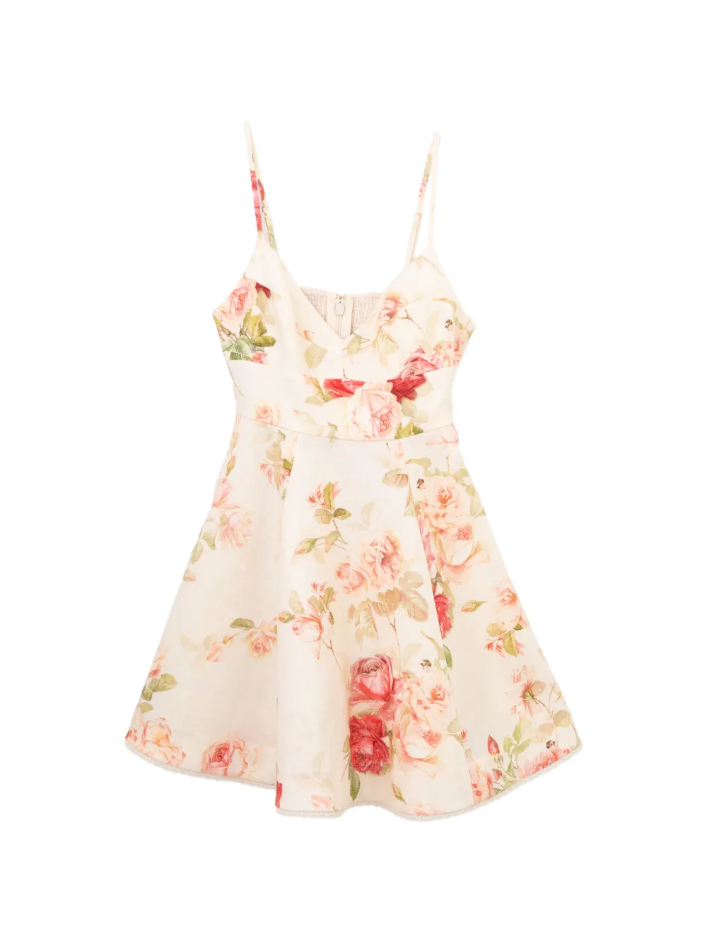Zimmermann Floral-print Flared Dress In Neutral