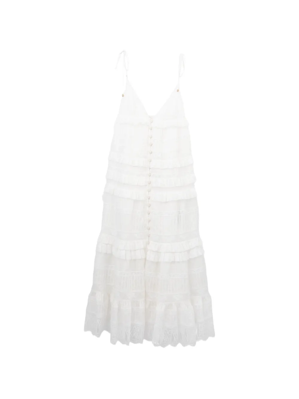ZIMMERMANN Abito con ruches - Bianco
