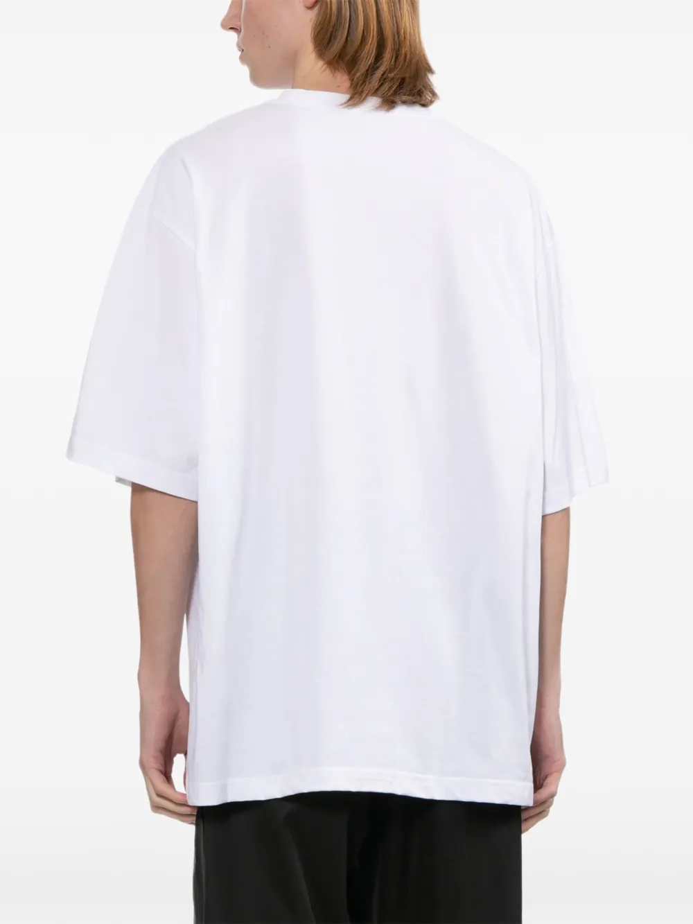 We11done T-shirt met grafische print Wit