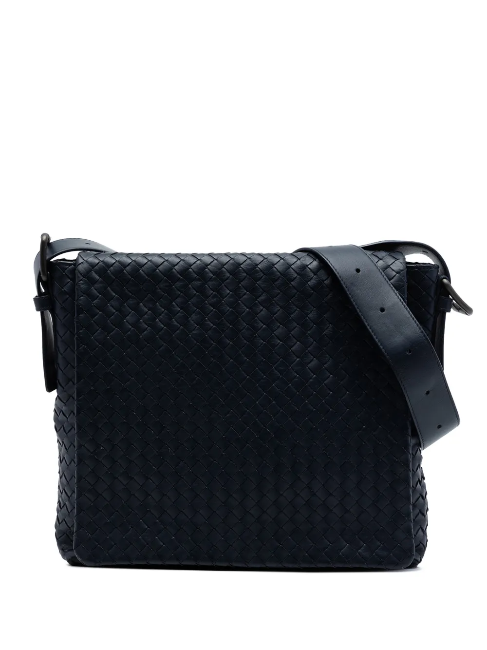Bottega Veneta Pre-Owned 2010 Nappa Intrecciato Flap crossbody bag - Blu