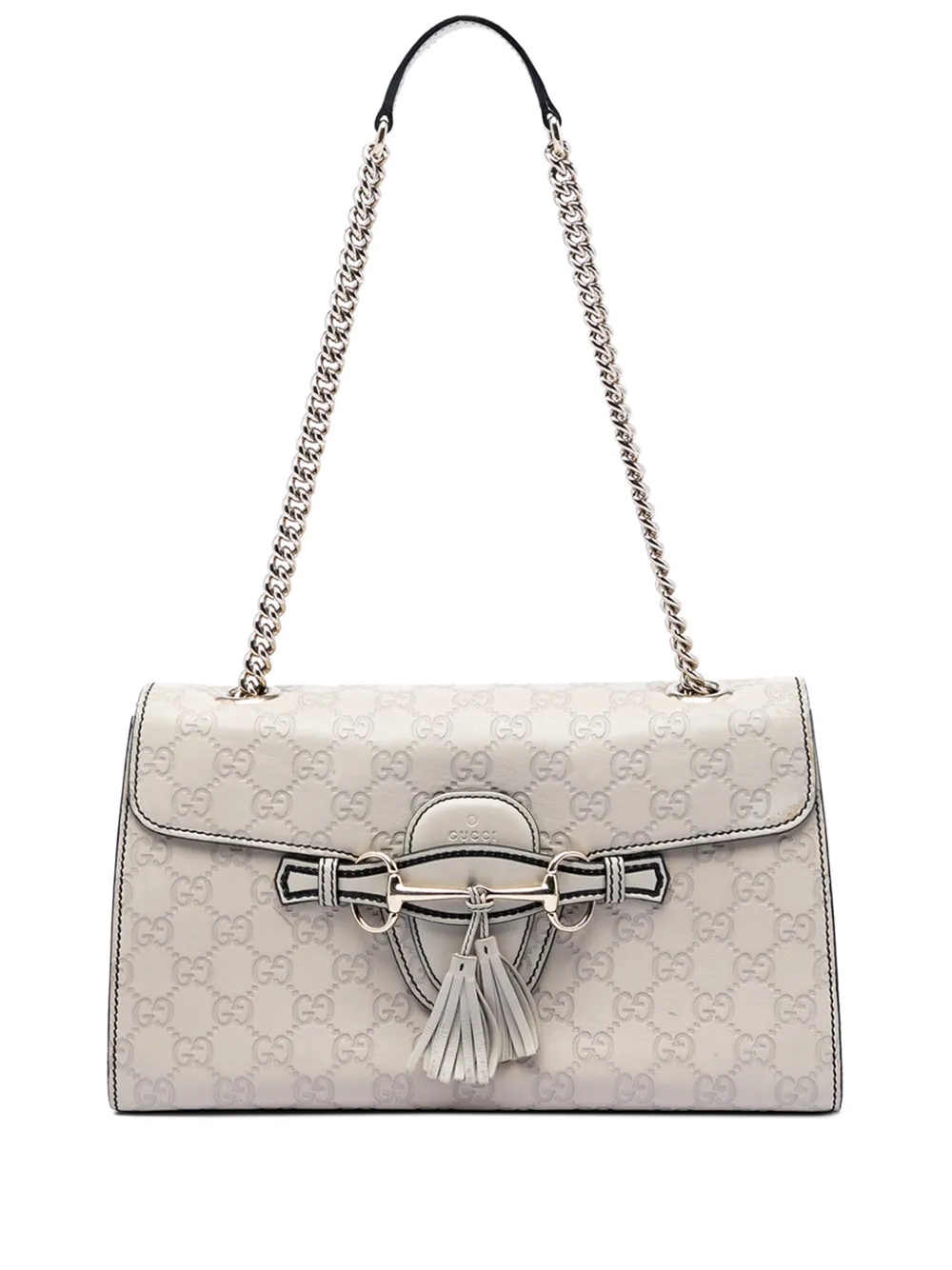 Gucci Pre-Owned 2016-2026 Medium Guccissima Emily shoulder bag - Bianco