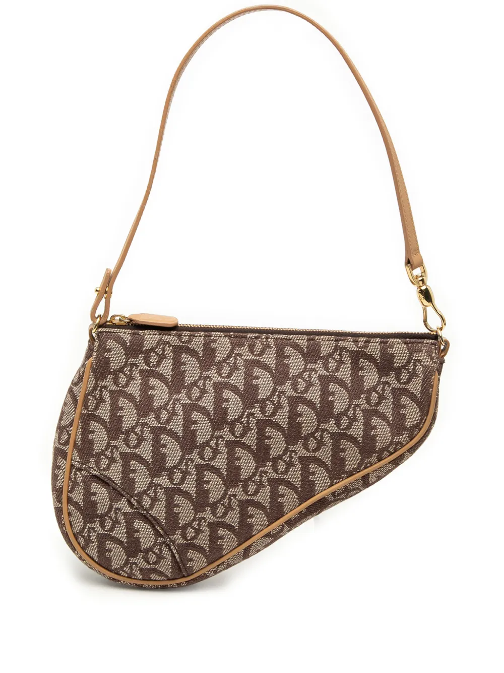 Christian Dior Pre-Owned 2001 Mini Diorissimo Canvas Saddle Pochette shoulder bag - Brown
