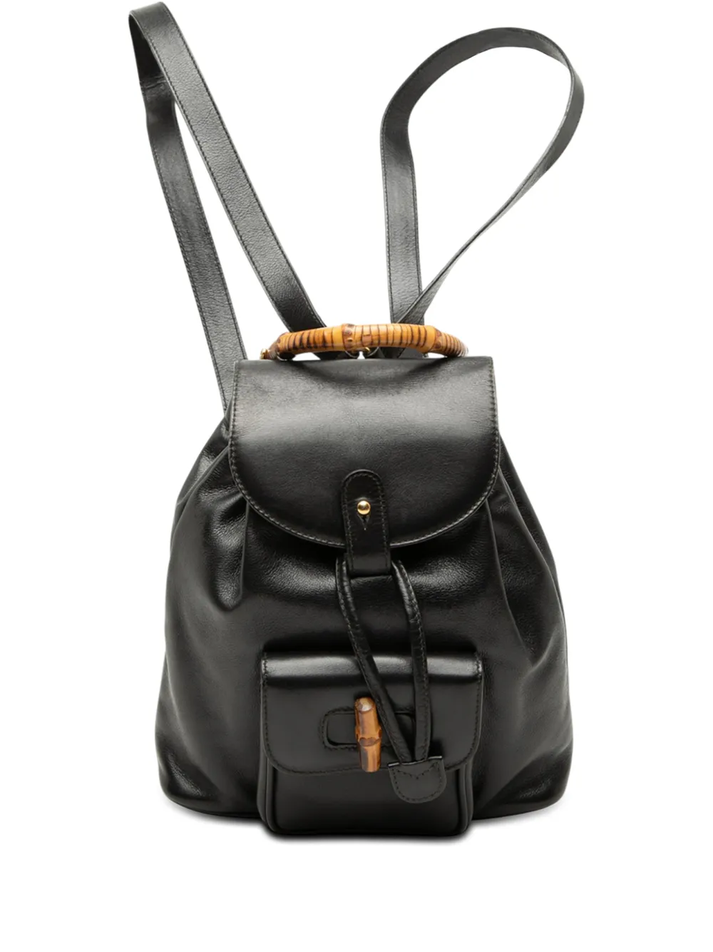 구찌 중고 20th Century Calfskin Bamboo Drawstring backpack N5DS8O8B5HIOCYYF