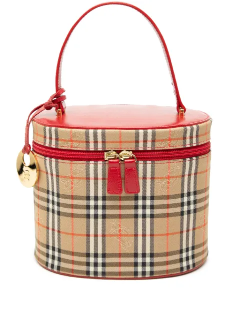 Burberry Pre-Owned bolso vanity con lona y motivo Haymarket Check 2000-2017