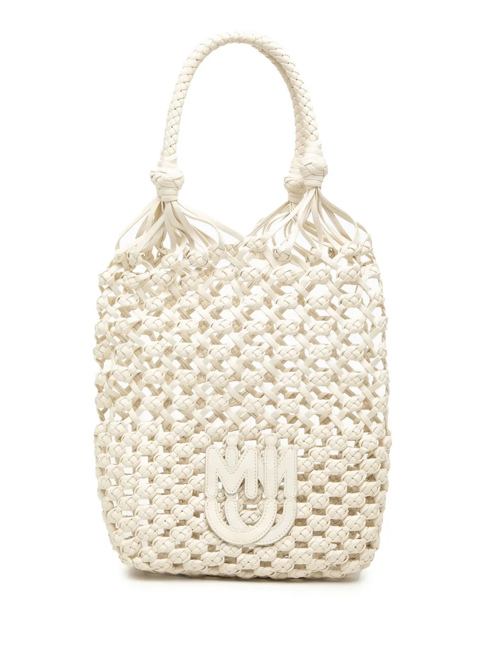 Miu Miu Pre-Owned 2020-2026 Nappa Macrame bucket bag - Weiß
