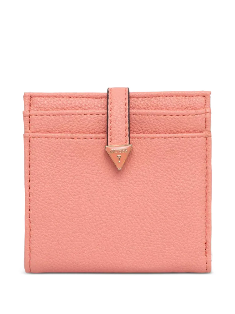 GUESS USA logo-plaque pebbled wallet - Rosa