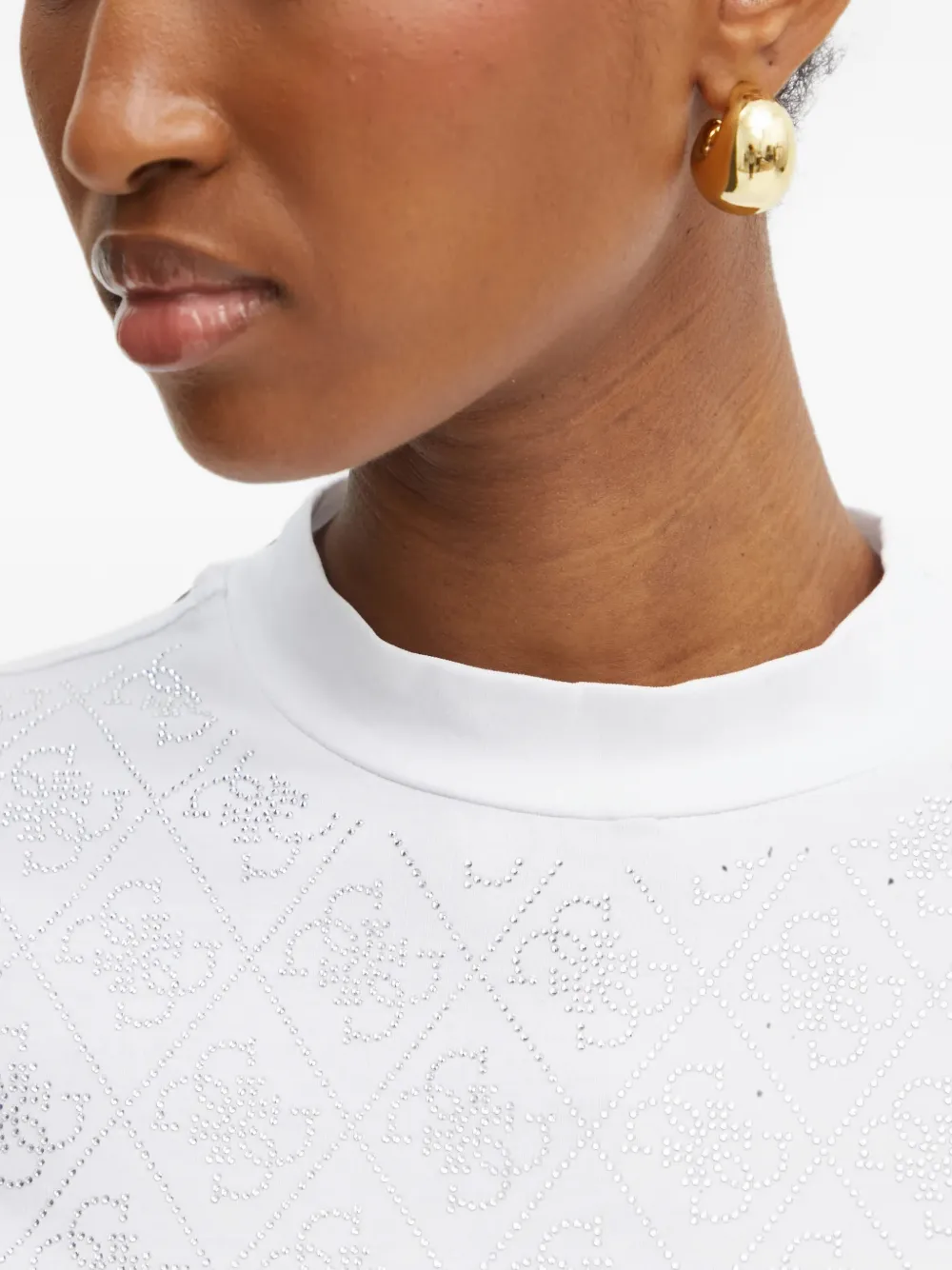 GUESS USA T-shirt verfraaid met stras Wit