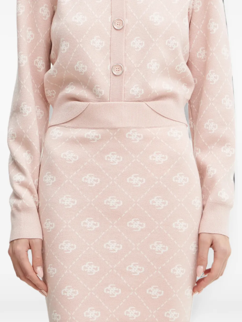 GUESS USA Mini-rok met monogramprint Roze