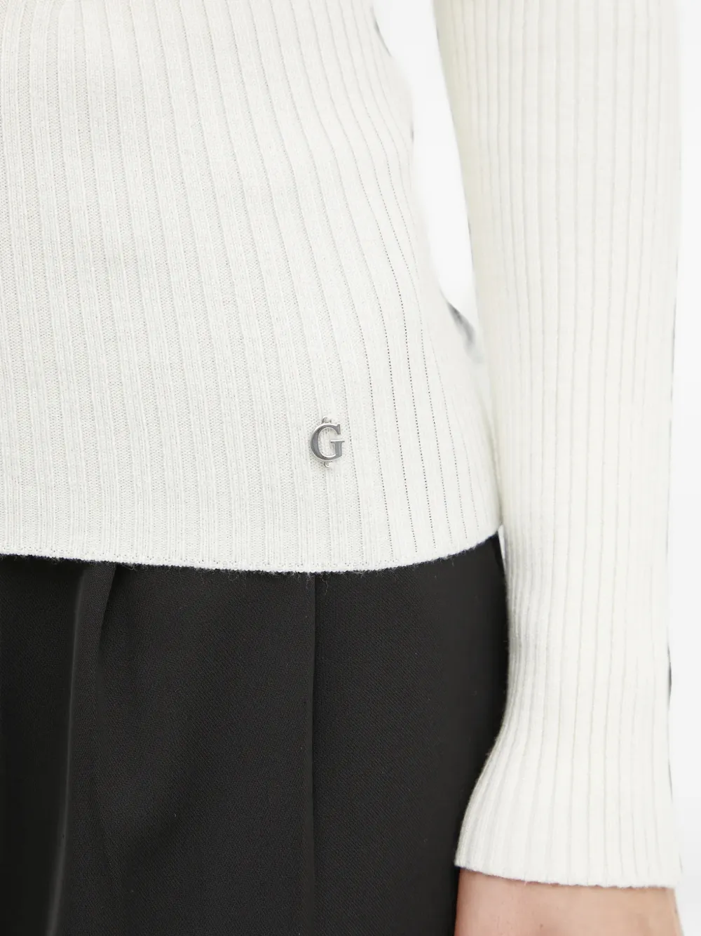 GUESS USA Ribgebreide trui Wit