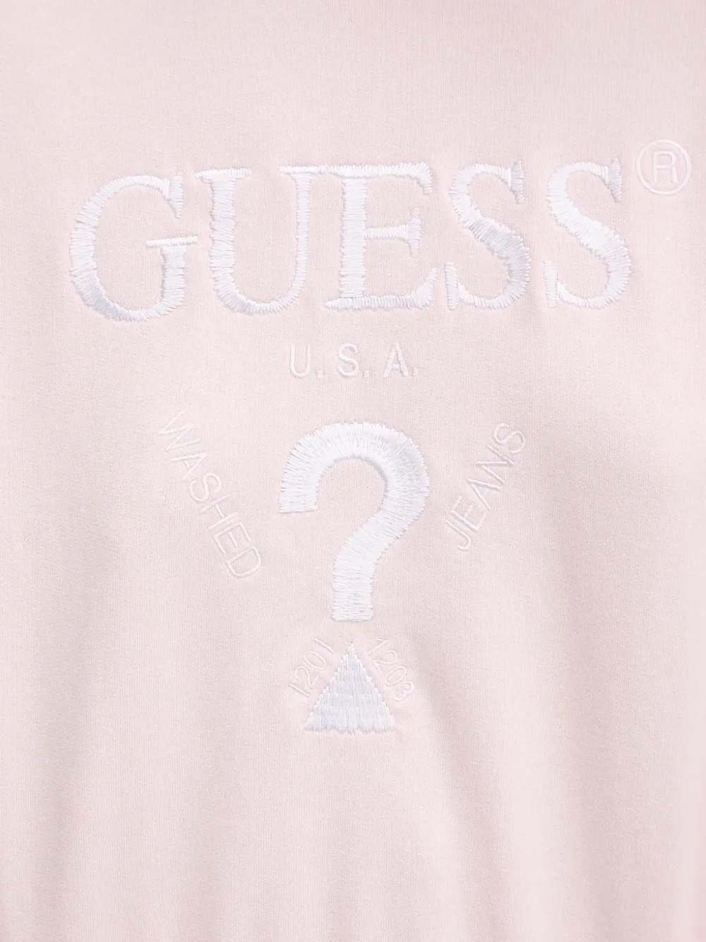 GUESS USA logo-embroidered side-stripe hoodie Roze