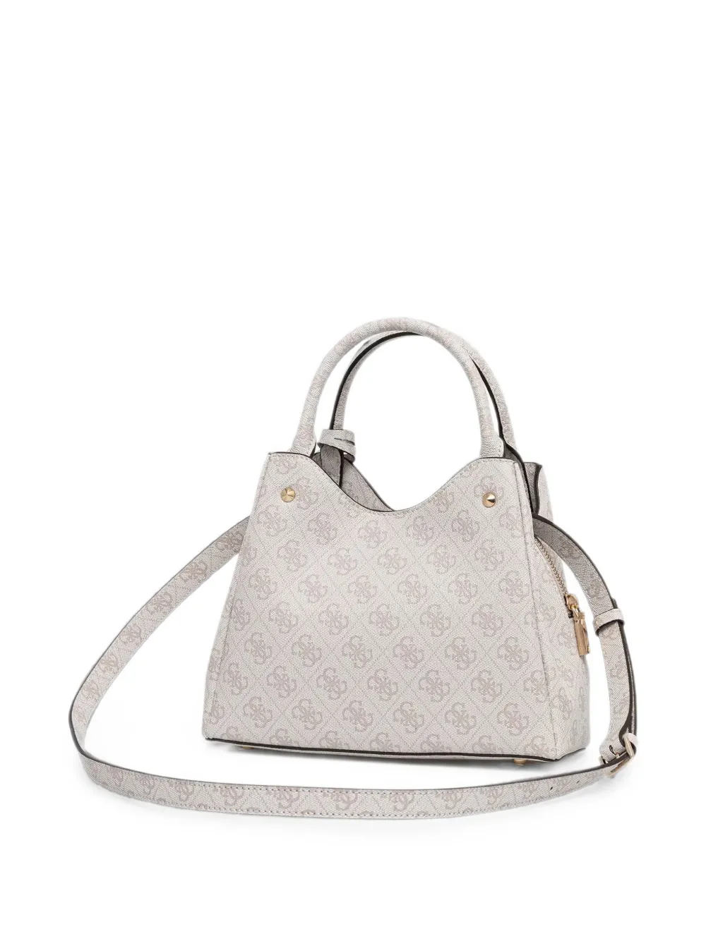 GUESS USA Shopper met monogram-patroon en logo-plakkaat Beige
