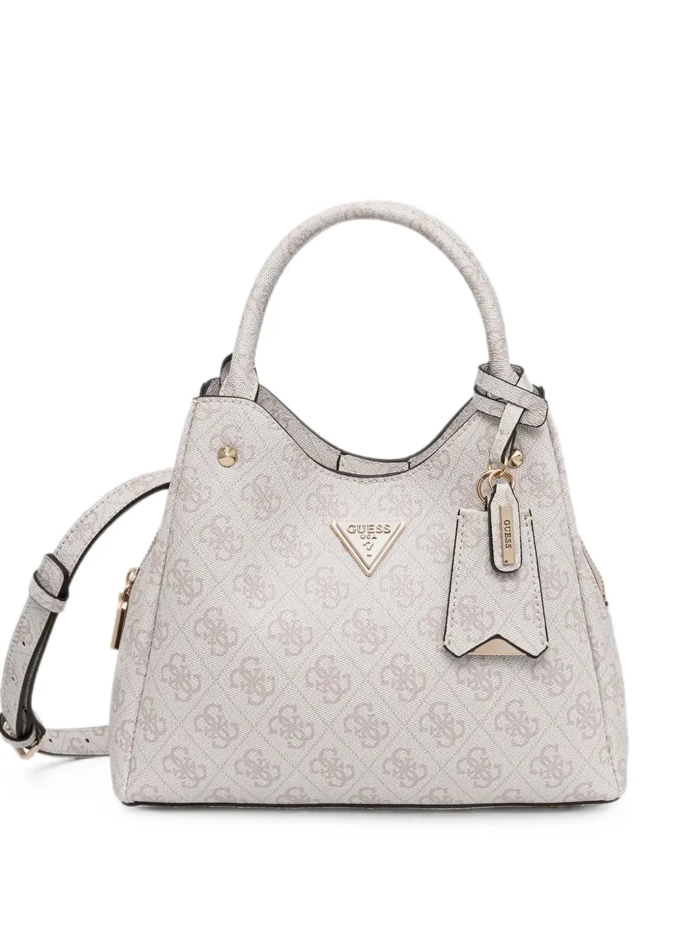 GUESS USA monogram-pattern logo-plaque tote bag - Toni neutri