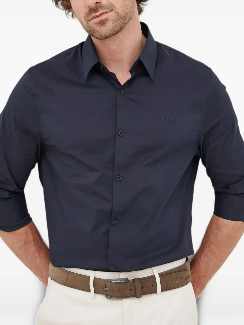 GUESS USA Getailleerd overhemd Blauw