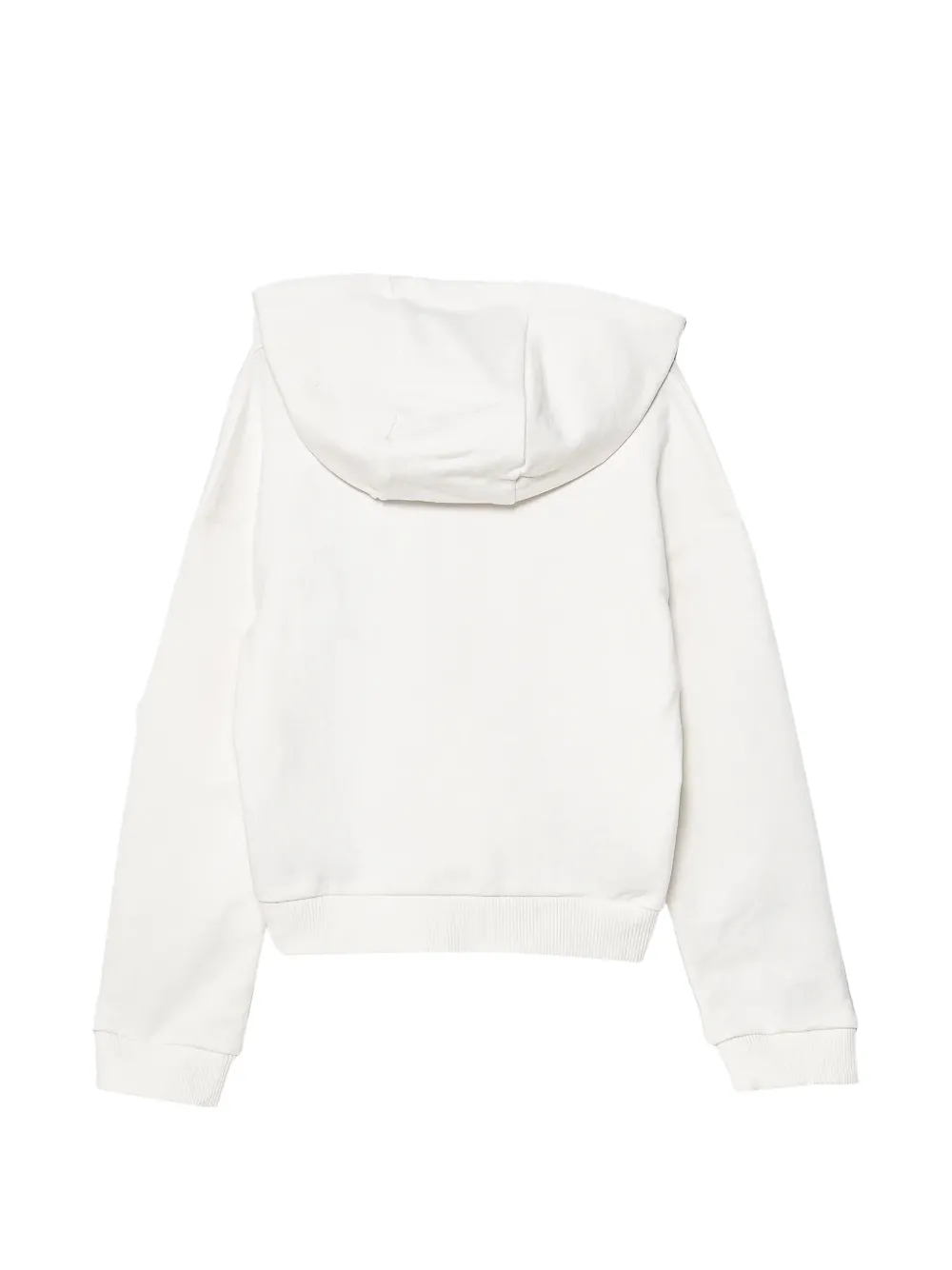 guess kids rhinestone-logo zip-up hoodie Wit
