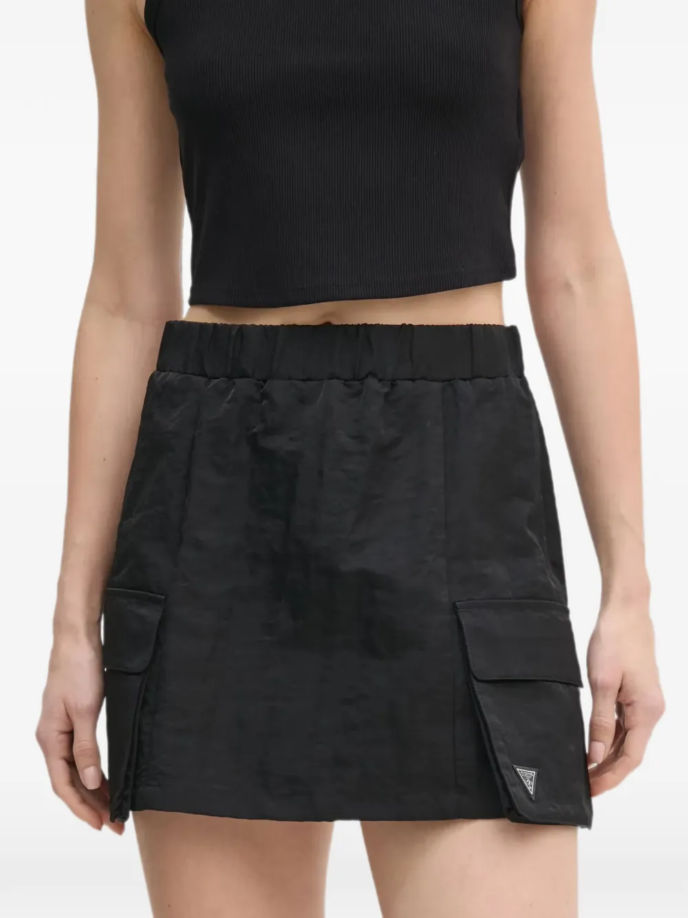 GUESS USA Mini-rok met cargo zak Zwart