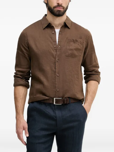 GUESS USA logo-embroidered chest-pocket shirt