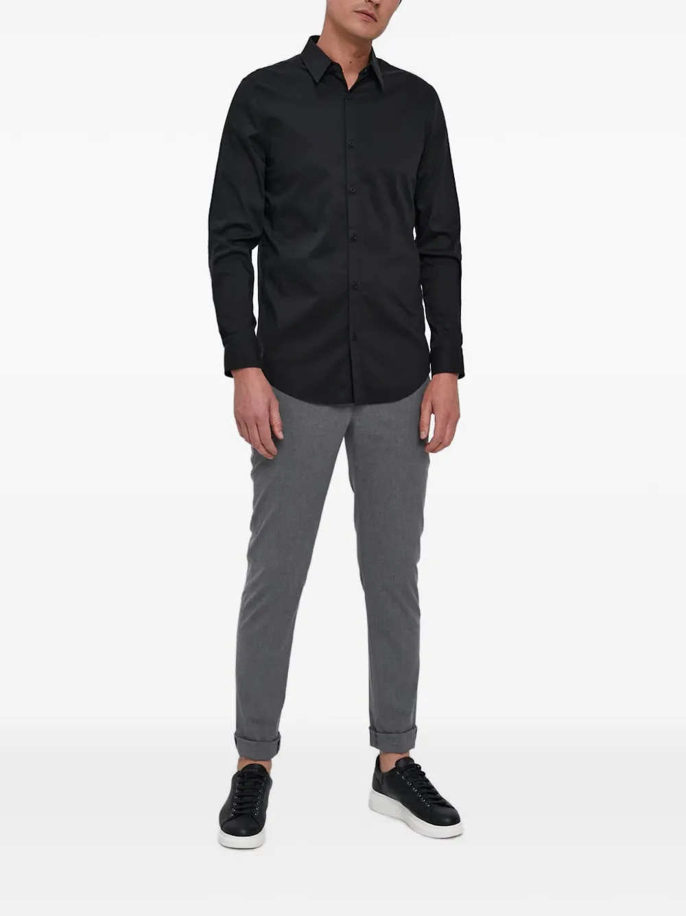 GUESS USA Getailleerd overhemd Zwart