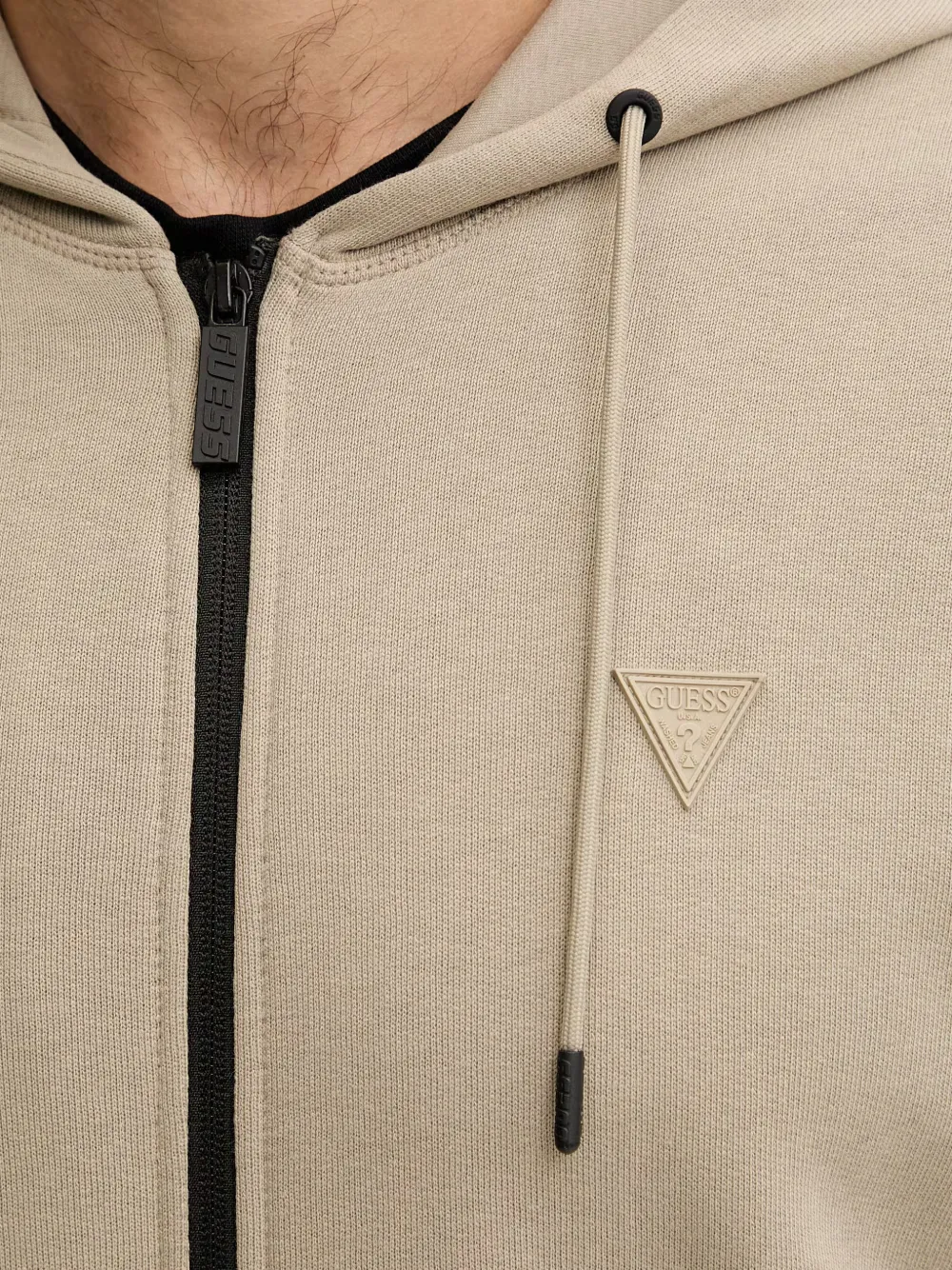 GUESS USA Hoodie met logopatch Beige