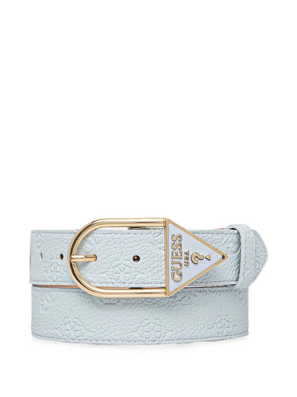 GUESS USA logo-embossed buckle-fastening belt - Blu