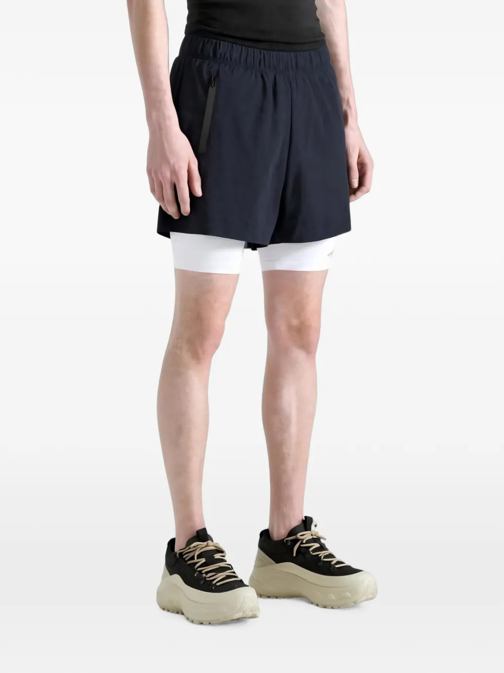 Balenciaga Techwear shorts in marineblauw wit