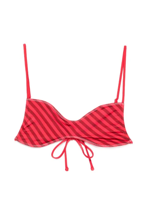 Frankies Bikinis top de bikini a rayas en colaboración con Jennie Magnolia