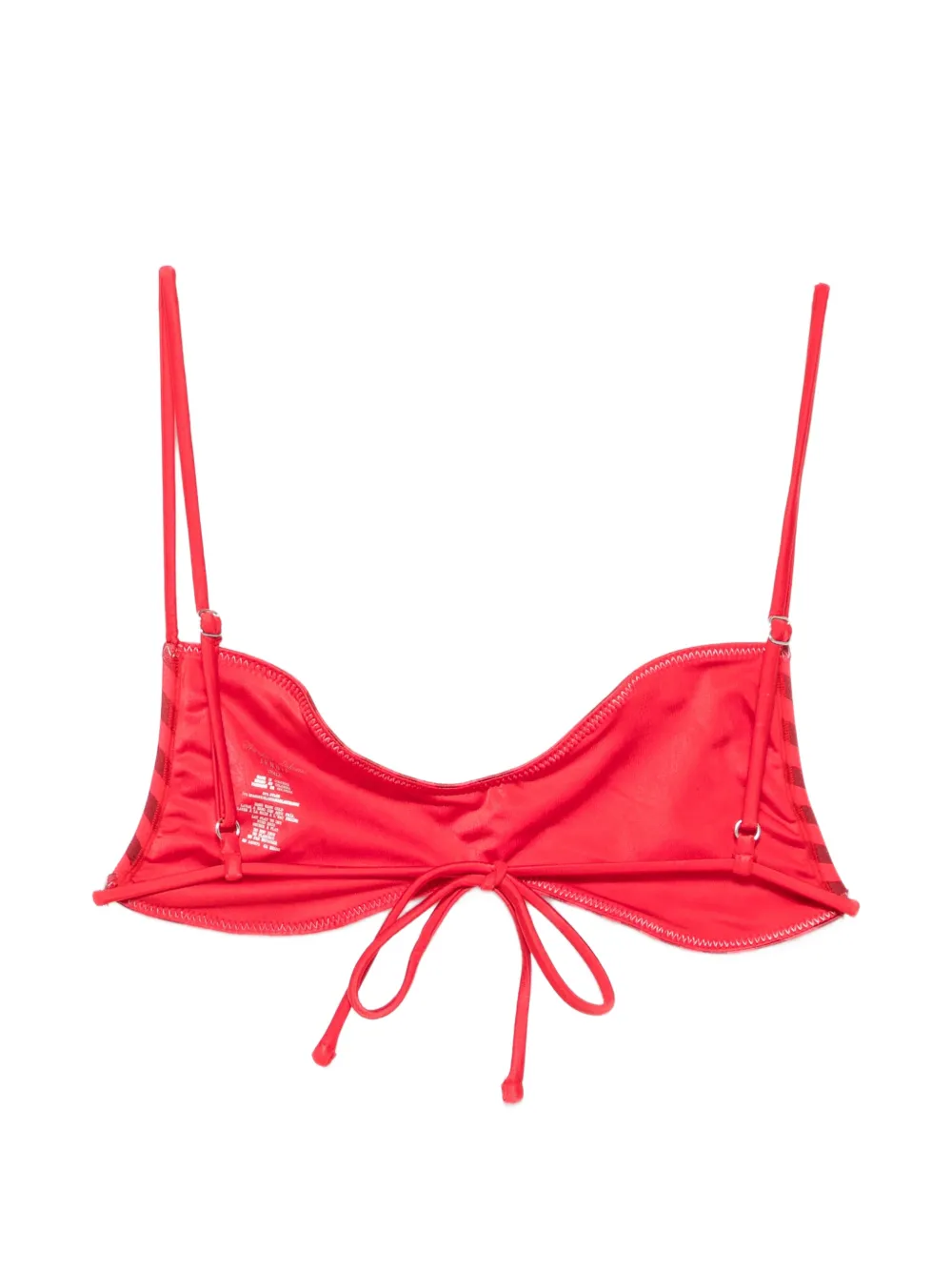 Frankies Bikinis x Jennie Magnolia gestreepte bikinitop Rood