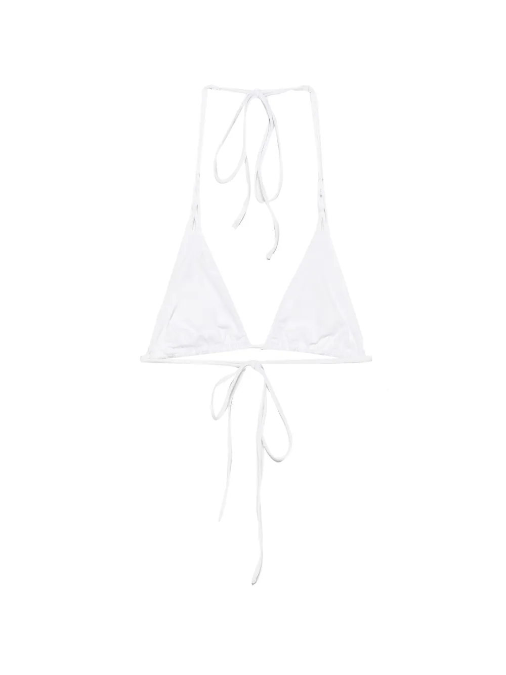 Frankies Bikinis x Jennie Encore triangle-cup halterneck bikini top - Bianco