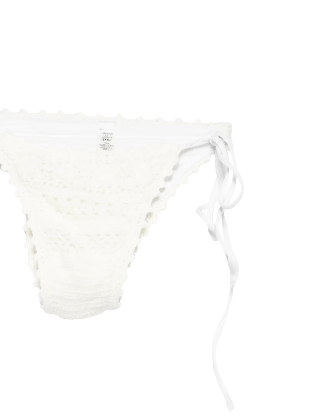 Frankies Bikinis x Jennie Mackenzie gehaakte bikinislip Beige