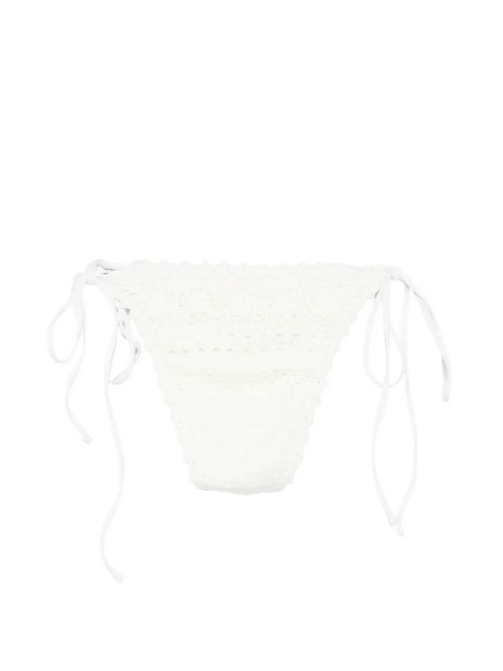 Frankies Bikinis x Jennie Mackenzie gehaakte bikinislip Beige