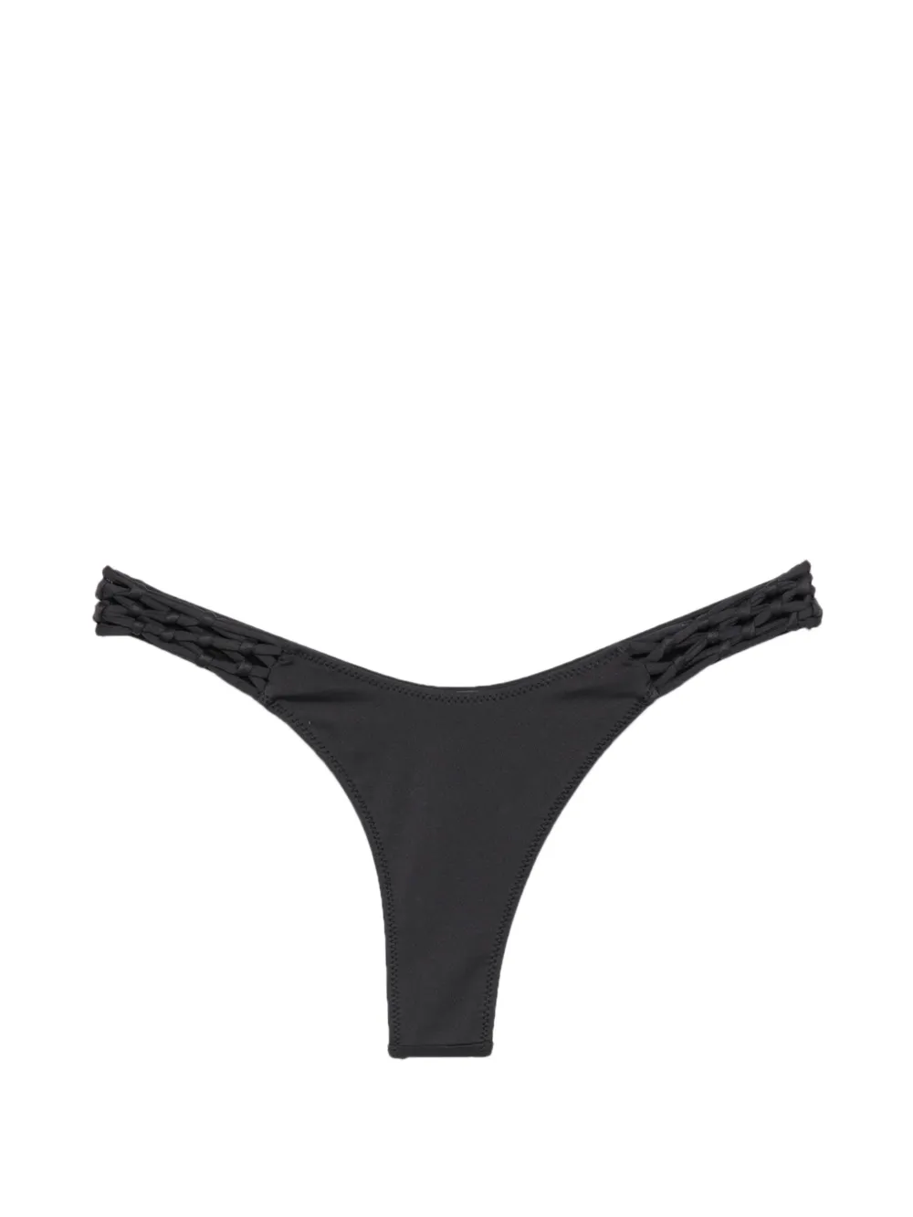 Frankies Bikinis x Jennie Encore braided-strap bikini bottoms - Nero