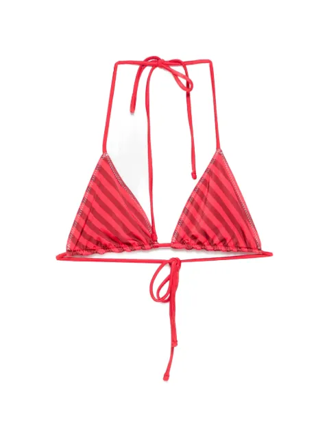 Frankies Bikinis x Jennie Nick striped triangle bikini top