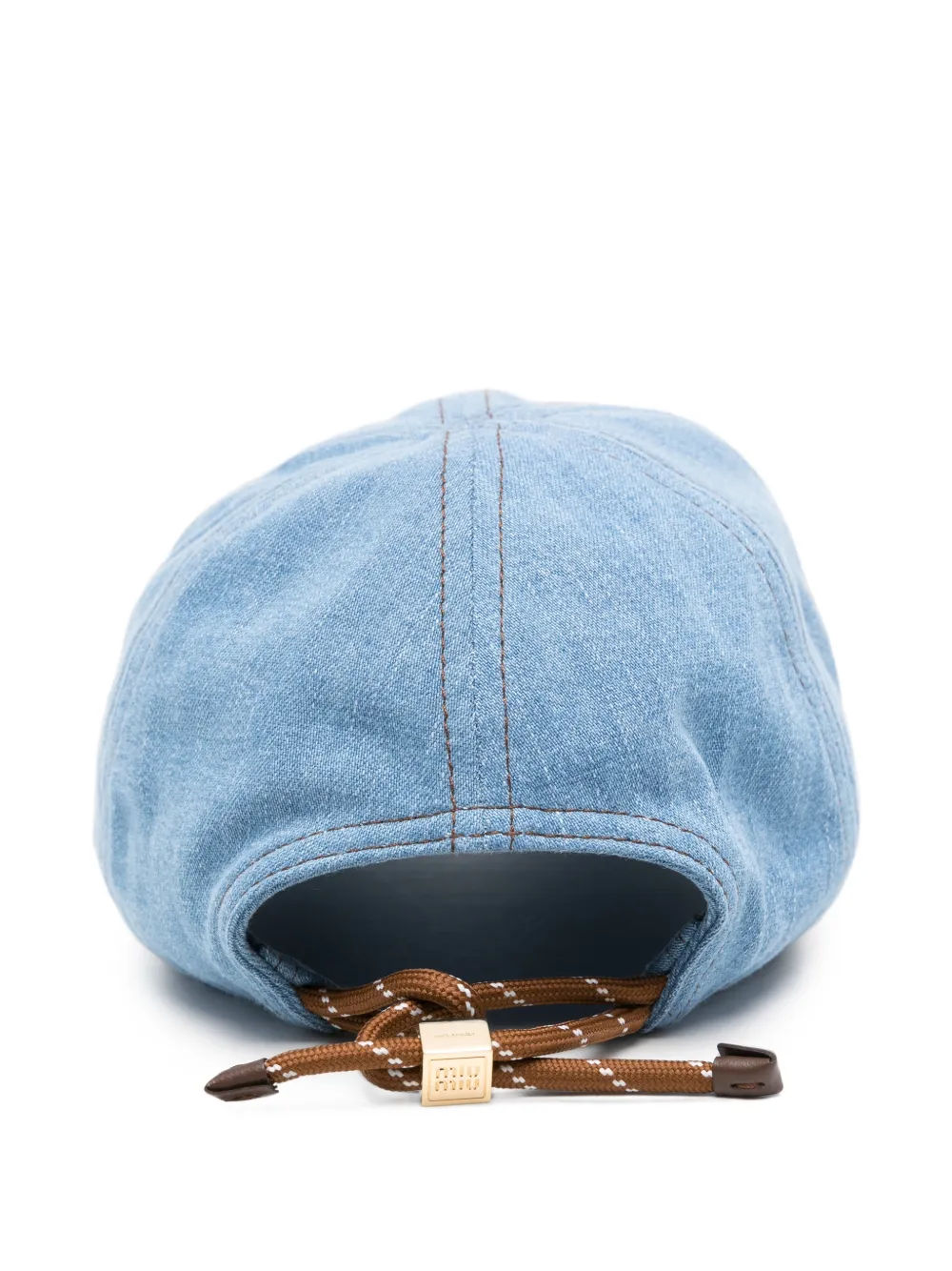 Miu Denim honkbalpet Blauw