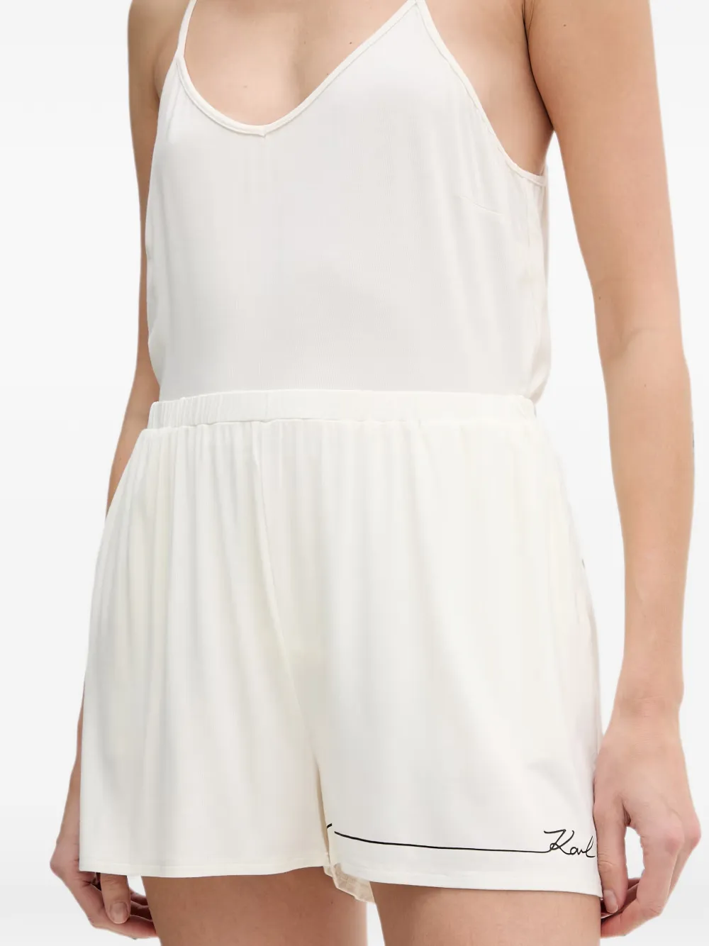 Karl Lagerfeld Pyjama met logoprint Beige