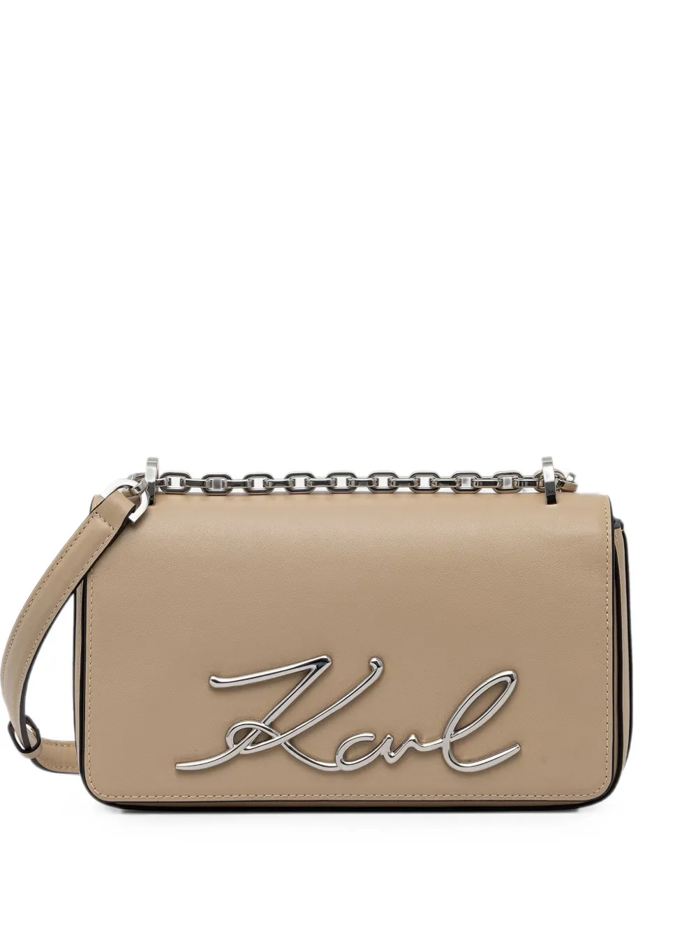 Karl Lagerfeld K/Signature logo-plaque crossbody bag - Toni neutri