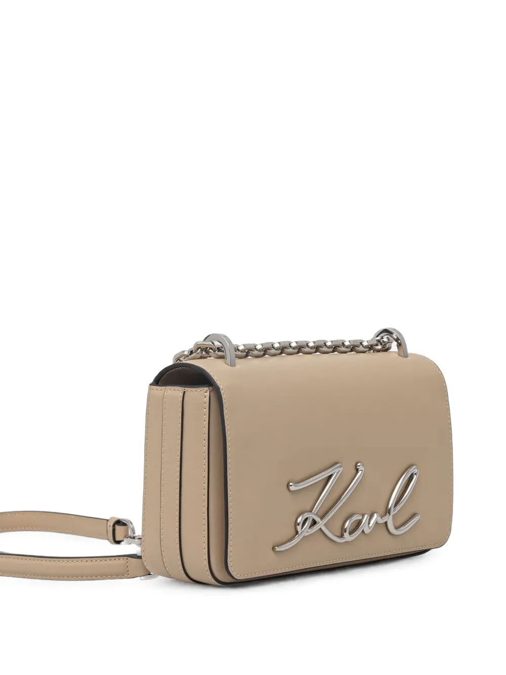 Karl Lagerfeld K Signature crossbodytas met logoplakkaat Beige