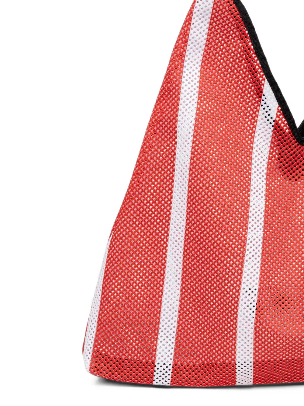 Karl Lagerfeld Jeans striped mesh tote bag Rood