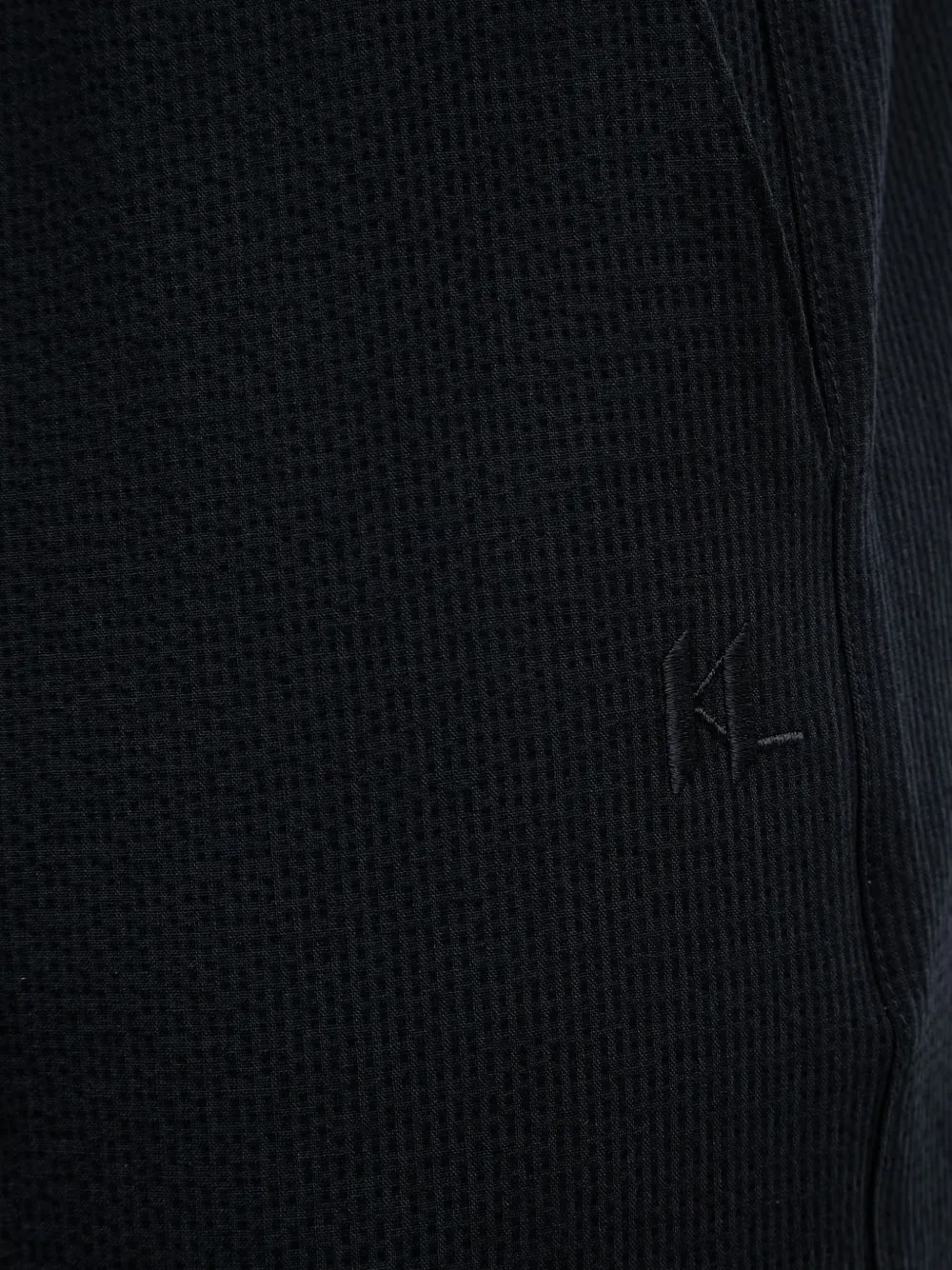 Karl Lagerfeld Katoenen T-shirt met geperforeerde logo Blauw