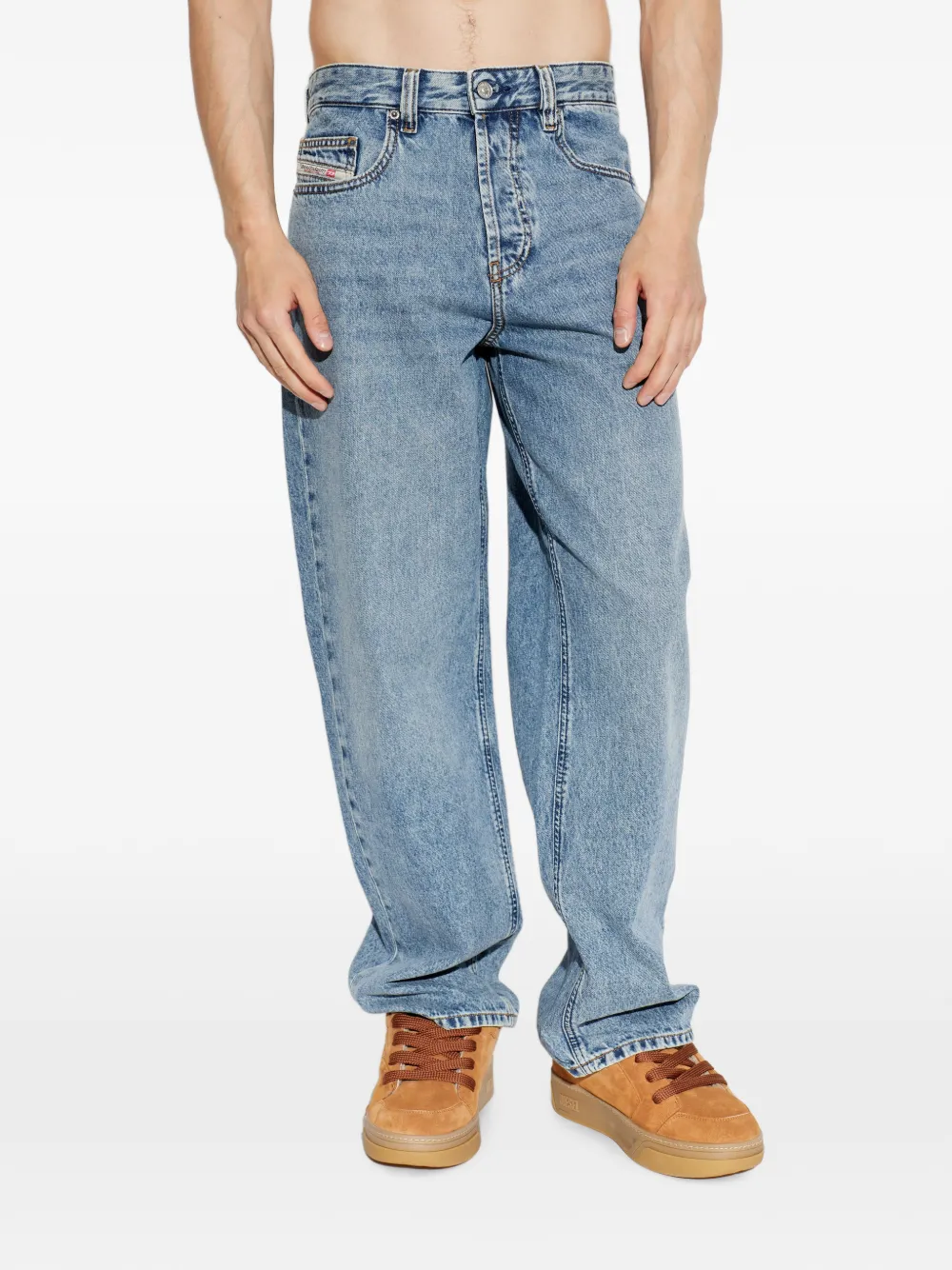 Diesel Straight jeans Blauw