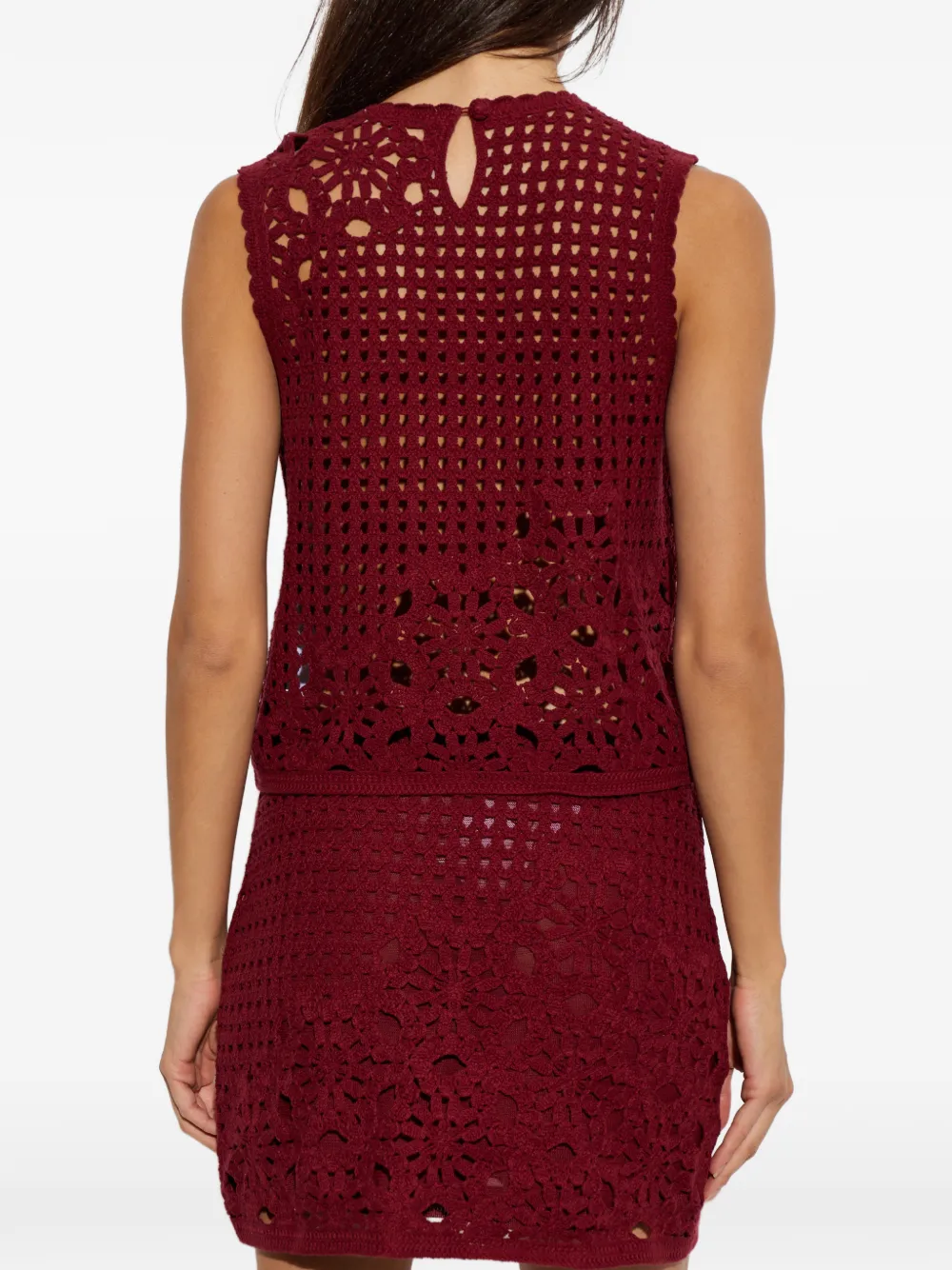 FRAME Postcard gehaakte tanktop Rood