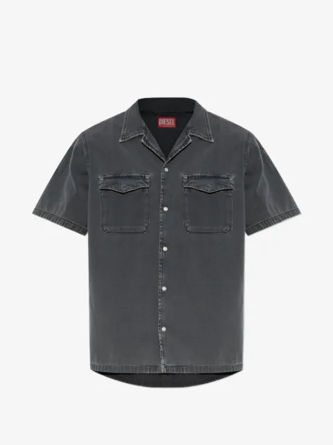Diesel D-Nabil-P bowling short-sleeve denim shirt