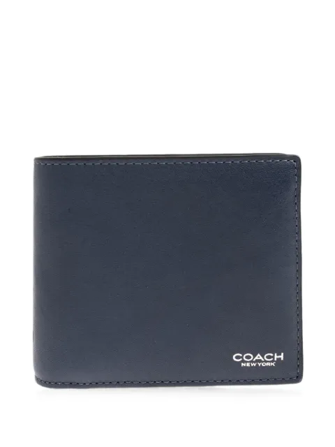 Coach logo-print leather wallet