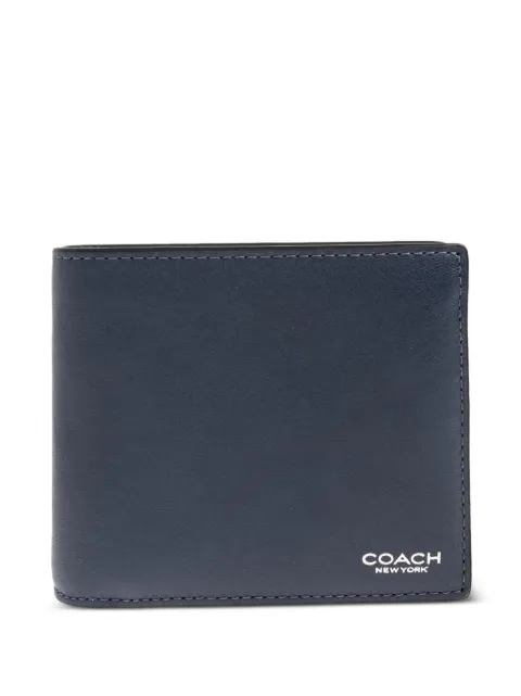 Coach logo-print leather wallet