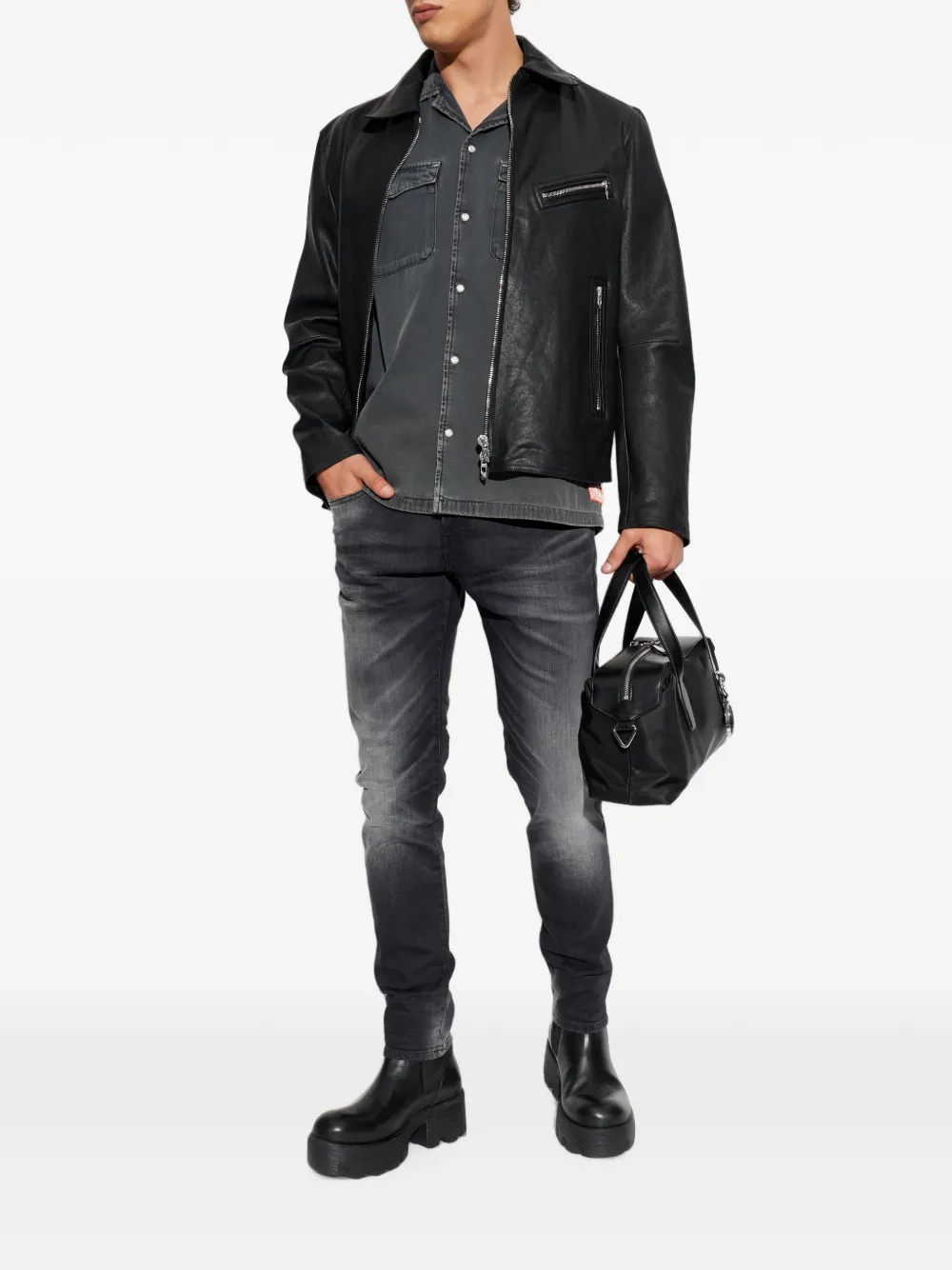 Diesel 2019 D-Strukt jeans met vervaagd effect Grijs