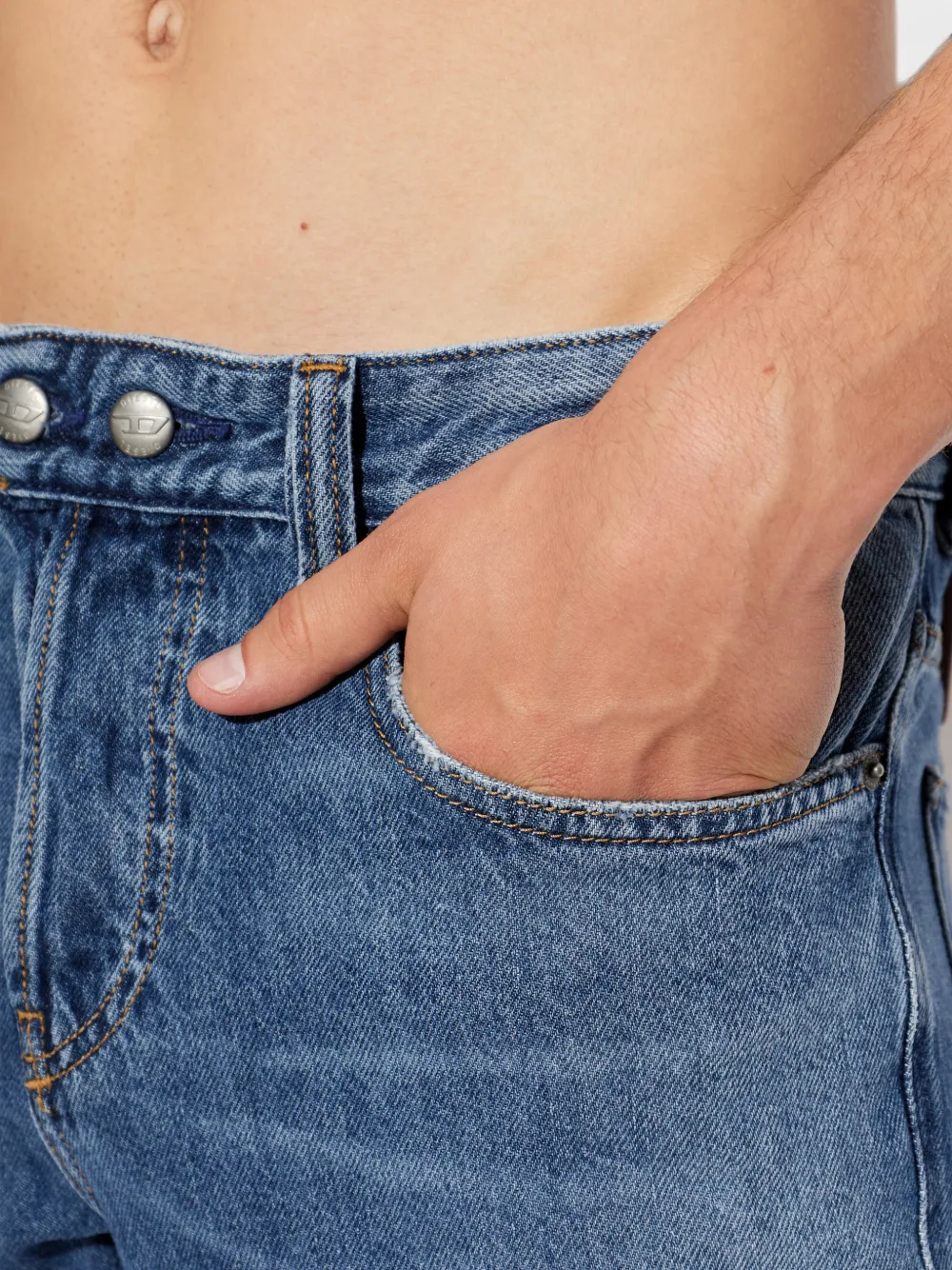 Diesel Gerafelde jeans Blauw