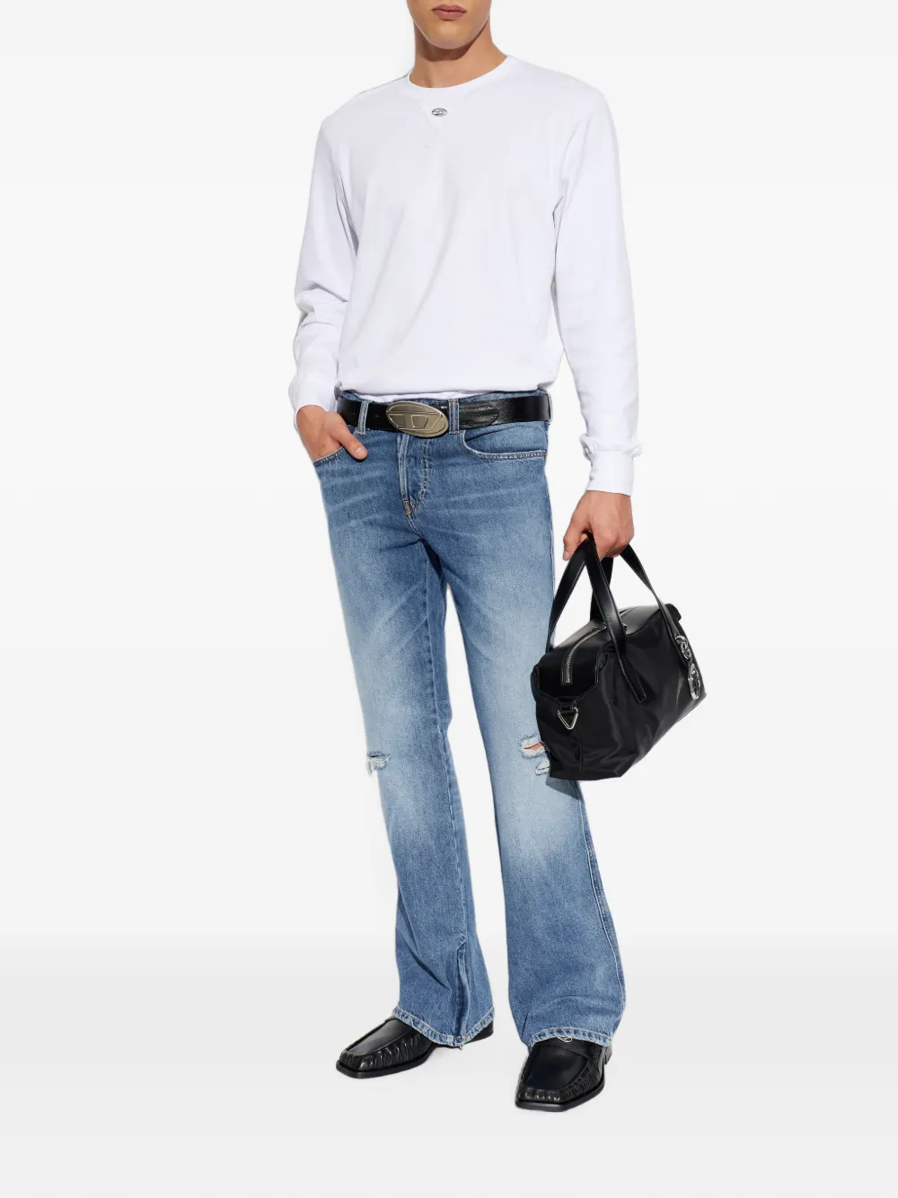 Diesel Gerafelde jeans Blauw