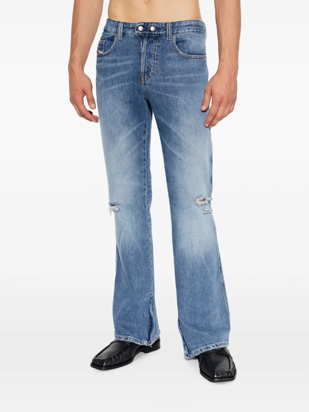 Diesel Gerafelde jeans Blauw