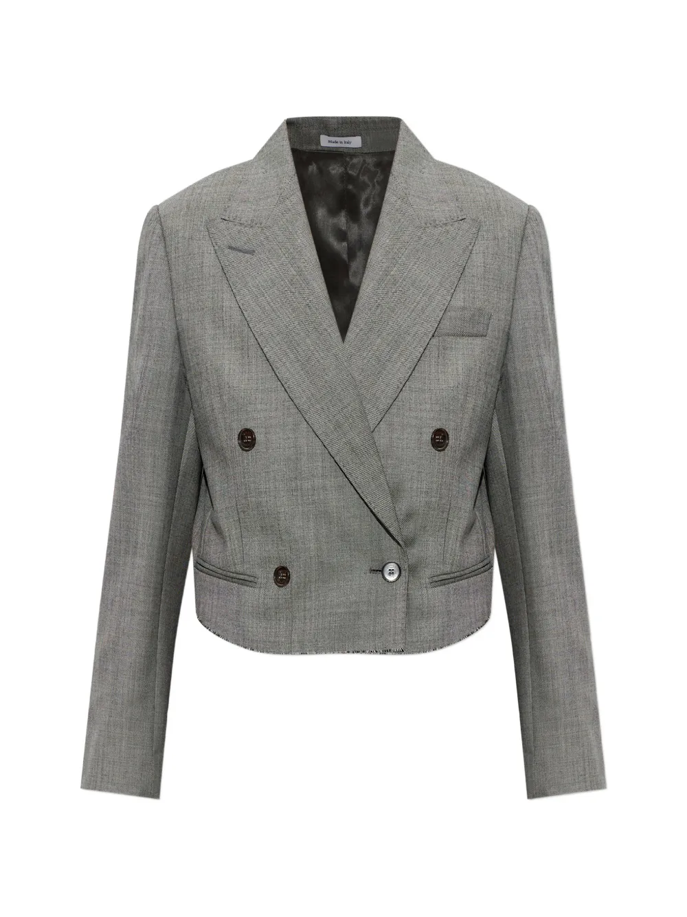 Alexander McQueen Doppelreihiger Cropped-Blazer - Grau
