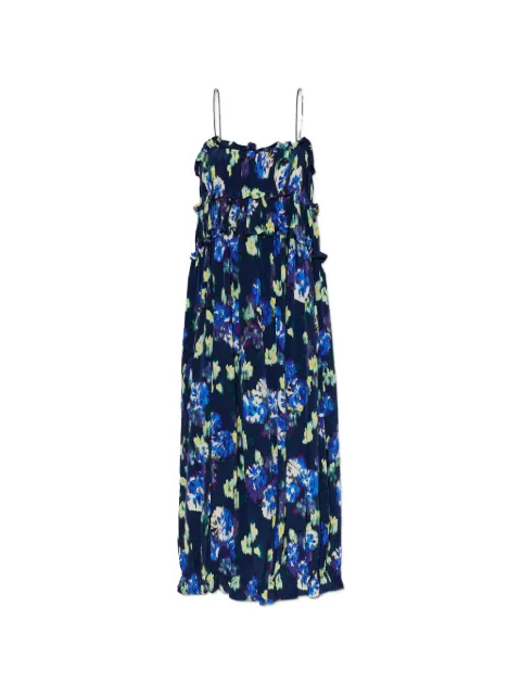 Ulla Johnson vestido largo de seda con estampado floral
