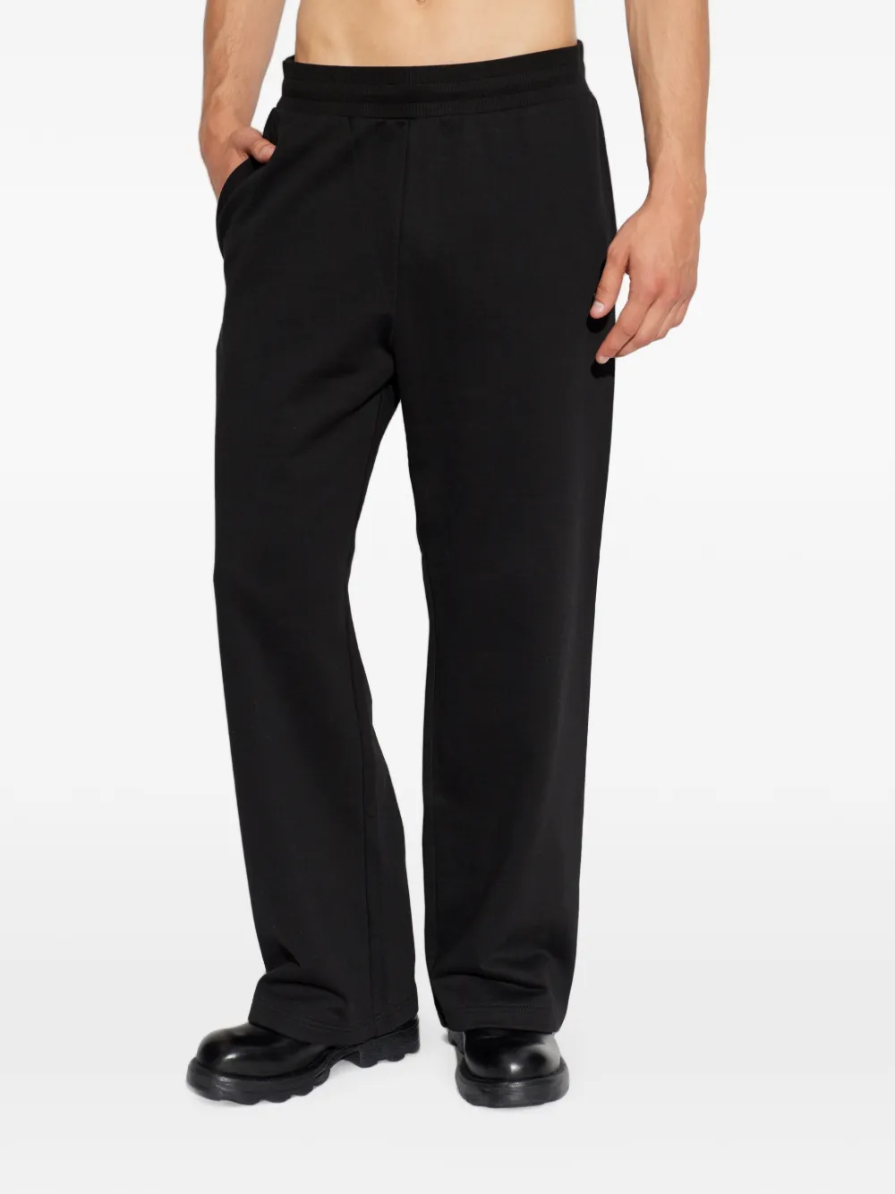 Diesel Trainingsbroek met logoplakkaat Zwart